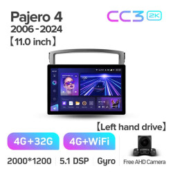 Штатная автомагнитола на Android TEYES CC3 2K для Mitsubishi Pajero 4 2006-2024 (Версия 11) 3/32gb- фото