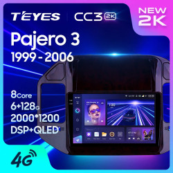 Штатная автомагнитола на Android TEYES CC3 2K для Mitsubishi Pajero 3 V70 V60 1999-2006 3/32gb- фото2
