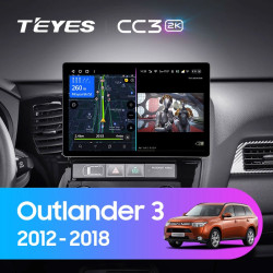 Штатная автомагнитола на Android TEYES CC3 2K для Mitsubishi Outlander 3 GF0W GG0W 2012-2018 (Версия 11.0) 3/32gb- фото3