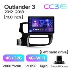 Штатная автомагнитола на Android TEYES CC3 2K для Mitsubishi Outlander 3 GF0W GG0W 2012-2018 (Версия 11.0) 3/32gb- фото