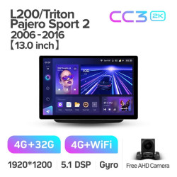 Штатная автомагнитола на Android TEYES CC3 2K для Mitsubishi Pajero Sport 2 L200 4 Triton 2006-2016 (Версия 13.0) 3/32gb