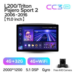 Штатная автомагнитола на Android TEYES CC3 2K для Mitsubishi Pajero Sport 2 L200 4 Triton 2006-2016 (Версия 11.0) 3/32gb