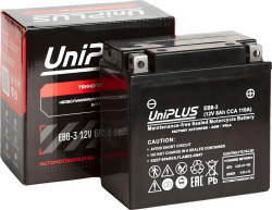 Аккумулятор UNIPLUS AGM EB8-3 (8 AH) YB7L-B / YB7L-B2 / 12N7-3B