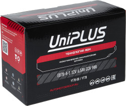 Аккумулятор UNIPLUS AGM EB7B-4-1 (6,5 AH) YT7B