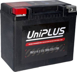 Аккумулятор UNIPLUS AGM MX12-4-3 (10 AH) YTX12