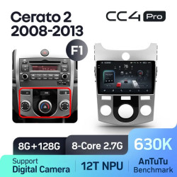 Штатная автомагнитола на Android TEYES CC4 Pro для Kia Cerato 2 TD 2008-2013 (Версия F1) 8/128gb- фото