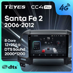Штатная автомагнитола на Android TEYES CC4 Pro для Hyundai Santa Fe 2 2006-2012 8/128gb- фото2