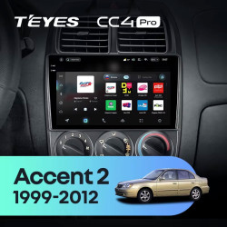 Штатная автомагнитола на Android TEYES CC4 Pro для Hyundai Accent II 2 LC2 1999-2012 (Версия F2) 8/128gb- фото3