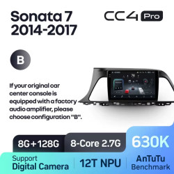 Штатная автомагнитола на Android TEYES CC4 Pro для Hyundai Sonata 7 LF 2014-2017 (Версия B) 8/128gb- фото