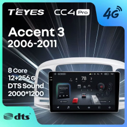 Штатная автомагнитола на Android TEYES CC4 Pro для Hyundai Accent 3 2006-2011 8/128gb- фото2