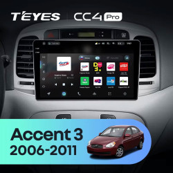 Штатная автомагнитола на Android TEYES CC4 Pro для Hyundai Accent 3 2006-2011 8/128gb- фото3