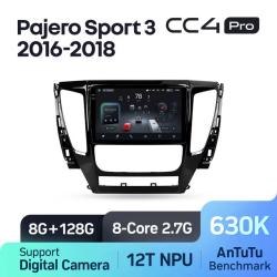 Штатная автомагнитола на Android TEYES CC4 Pro для Mitsubishi Montero Sport Shogun Sport Pajero Sport 3 2016-2018 8/128gb- фото