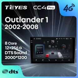 Штатная автомагнитола на Android TEYES CC4 Pro для Mitsubishi Outlander 1 2002-2008 8/128gb- фото2