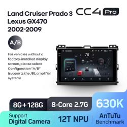 Штатная автомагнитола на Android TEYES CC4 Pro для Toyota Land Cruiser Prado 120 2002-2009 (Версия A/B) 8/128gb- фото
