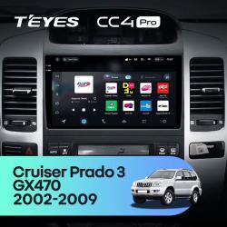 Штатная автомагнитола на Android TEYES CC4 Pro для Toyota Land Cruiser Prado 120 2002-2009 (Версия C) 8/128gb- фото3
