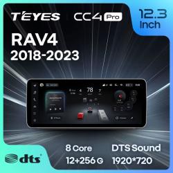 Штатная автомагнитола на Android TEYES CC4 Pro для Toyota RAV4 5 XA50 2018-2023 8/128gb- фото2