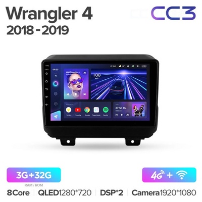 Штатная автомагнитола на Android TEYES CC3 для Jeep Wrangler 4 JL 2018-2019 3/32gb