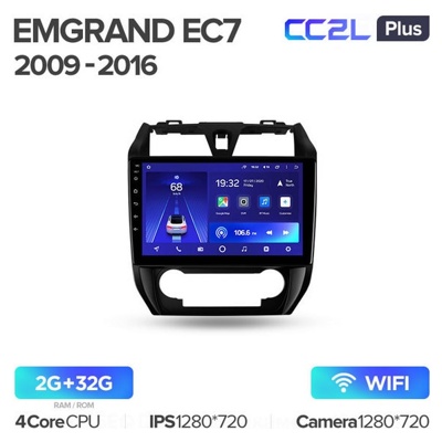 Штатная автомагнитола на Android TEYES CC2L Plus для Geely Emgrand EC7 1 2009-2016 2/32gb