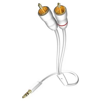 AUX кабель INAKUSTIK STAR MP3 AUDIO CABLE, 3.5 PHONE <> 2RCA, 0.75 M,