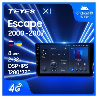 Штатная автомагнитола на Android TEYES X1 для Ford Escape 1 2000-2007 2/32gb- фото2