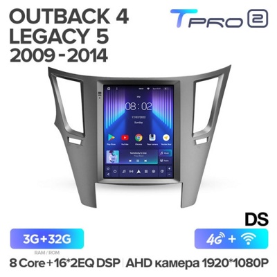 Штатная автомагнитола на Android TEYES TPRO 2 для Subaru Outback 4 BR, Legacy 5 2009-2014 (Версия DS) 3/32gb- фото