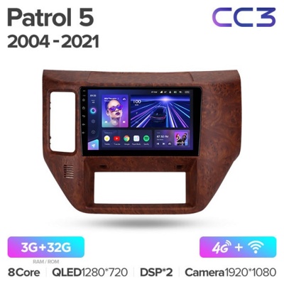 Штатная автомагнитола на Android TEYES CC3 для Nissan Patrol V 5 Y61 2004-2021 3/32gb