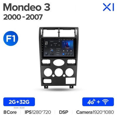 Штатная автомагнитола на Android TEYES X1 для Ford Mondeo 3 2000-2007 (Версия F1) 2/32gb- фото