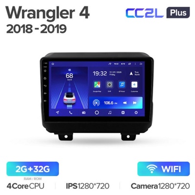 Штатная автомагнитола на Android TEYES CC2L Plus для Jeep  Wrangler 4 JL 2018-2019 2/32gb