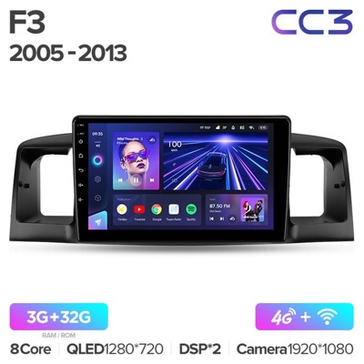 Штатная автомагнитола на Android TEYES CC3 для BYD F3 1 2005-2013 3/32gb