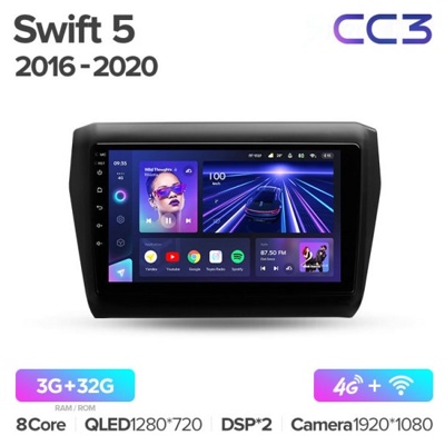 Штатная автомагнитола на Android TEYES CC3 для Suzuki Swift 5 2016-2020 3/32gb