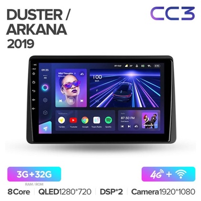 Штатная автомагнитола на Android TEYES CC3 для Renault Duster, Arkana 2019 3/32gb