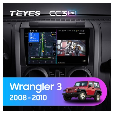 Штатная автомагнитола на Android TEYES CC3 2K для Jeep Wrangler 3 JK 2008-2010 3/32gb- фото3