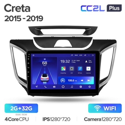 Штатная автомагнитола на Android TEYES CC2L Plus для Hyundai Creta IX25 2015-2019 2/32gb