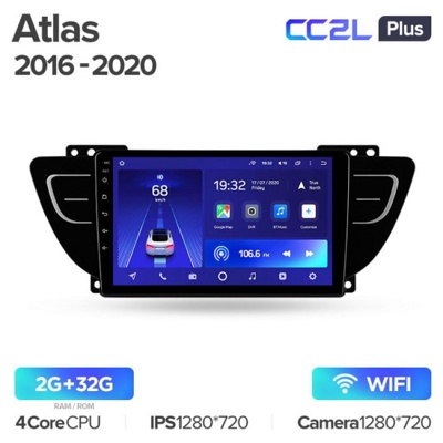 Штатная автомагнитола на Android TEYES CC2L Plus для Geely Atlas NL-3 2016-2020 2/32gb