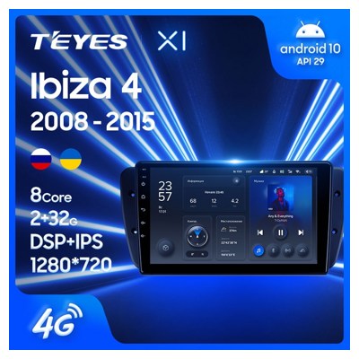 Штатная автомагнитола на Android TEYES X1 для Seat Ibiza 6J 4 2008-2015 2/32gb- фото2