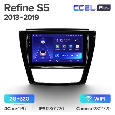 Штатная автомагнитола на Android TEYES CC2L Plus для JAC Refine S5 2013-2019 2/32gb