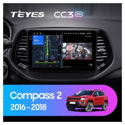 Штатная автомагнитола на Android TEYES CC3 2K для Jeep Compass 2 MP 2016-2018 3/32gb- фото3