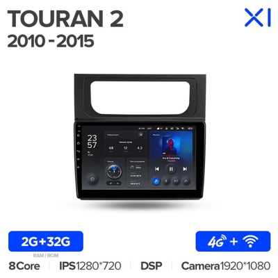 Штатная автомагнитола на Android TEYES X1 для Volkswagen Touran 2 1T 2010-2015 2/32gb- фото