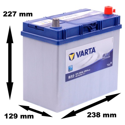 Аккумулятор VARTA BLUE DYNAMIC 45 JL,JR (45 А/Ч, 330 А)