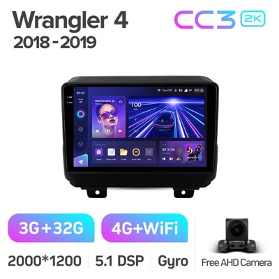 Штатная автомагнитола на Android TEYES CC3 2K для Jeep Wrangler 4 JL 2018-2019 3/32gb- фото