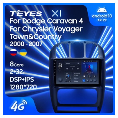 Штатная автомагнитола на Android TEYES X1 для Dodge Caravan 4 2000-2007 (Версия A) 2/32gb- фото2