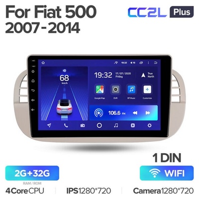 Штатная автомагнитола на Android TEYES CC2L Plus для Fiat 500 2007-2014 2/32gb- фото