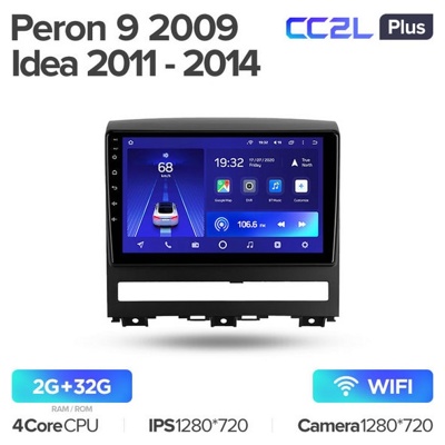 Штатная автомагнитола на Android TEYES CC2L Plus для Fiat Peron 9 2009, Idea 2011-2014 2/32gb