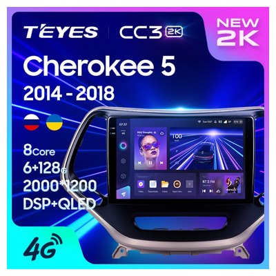 Штатная автомагнитола на Android TEYES CC3 2K для Jeep Cherokee 5 KL 2014-2018 3/32gb- фото2