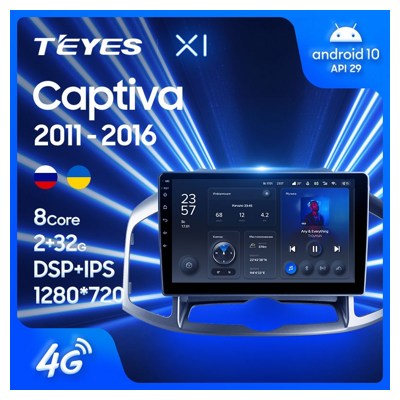 Штатная автомагнитола на Android TEYES X1 для Chevrolet Captiva 1 2011-2016 2/32gb- фото2