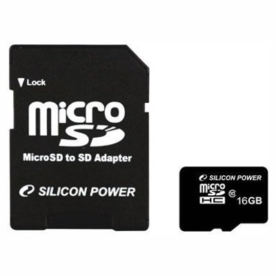 Карта памяти SILICON POWER MICROSDHC (CLASS 10) 16 ГБ + АДАПТЕР