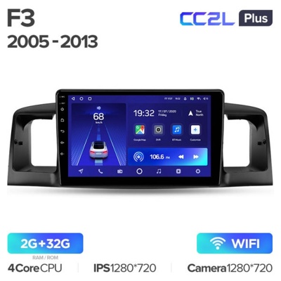 Штатная автомагнитола на Android TEYES CC2L Plus для BYD F3 1 2005-2013 2/32gb