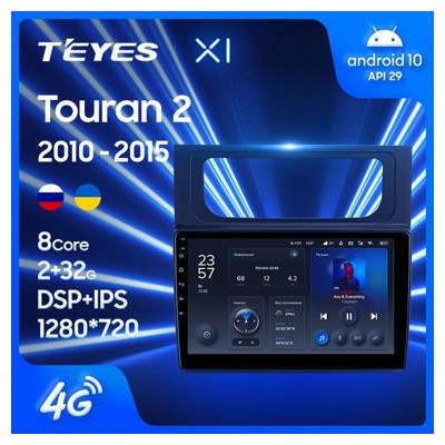 Штатная автомагнитола на Android TEYES X1 для Volkswagen Touran 2 1T 2010-2015 2/32gb- фото2