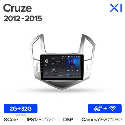 Штатная автомагнитола на Android TEYES X1 для Chevrolet Cruze J300 J308 2012-2015 2/32gb- фото