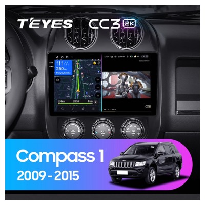 Штатная автомагнитола на Android TEYES CC3 2K для Jeep Compass 1 MK 2009-2015 3/32gb- фото3